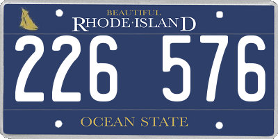 RI license plate 226576