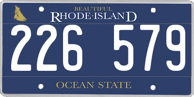 RI license plate 226579