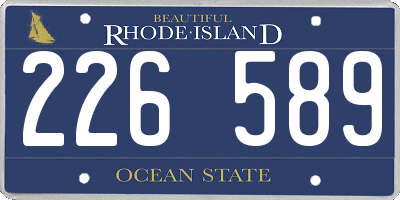 RI license plate 226589