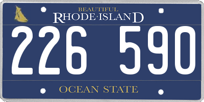 RI license plate 226590
