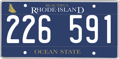 RI license plate 226591