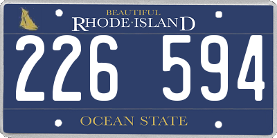 RI license plate 226594