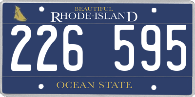 RI license plate 226595