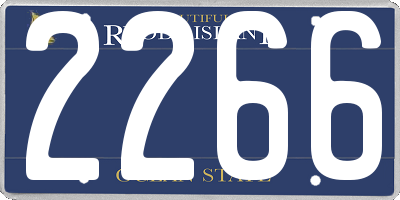 RI license plate 2266