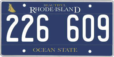 RI license plate 226609