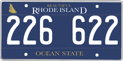 RI license plate 226622