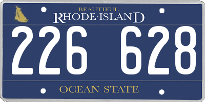 RI license plate 226628