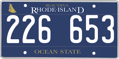 RI license plate 226653