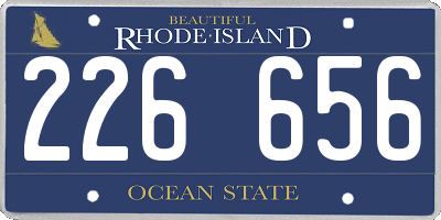 RI license plate 226656