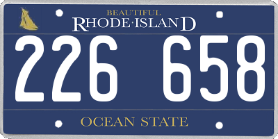 RI license plate 226658