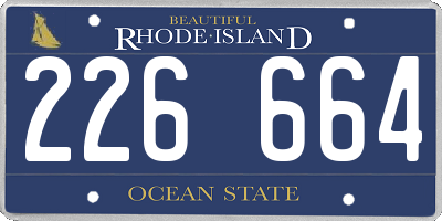 RI license plate 226664