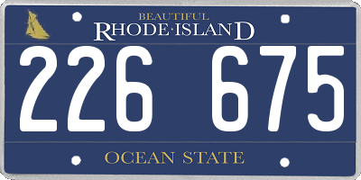 RI license plate 226675