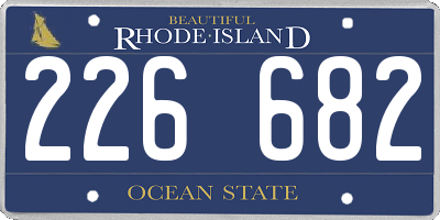 RI license plate 226682