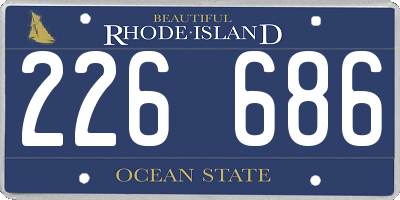 RI license plate 226686