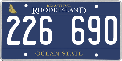 RI license plate 226690
