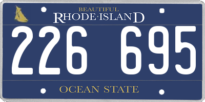 RI license plate 226695