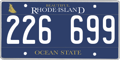 RI license plate 226699