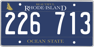 RI license plate 226713