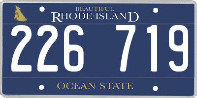 RI license plate 226719
