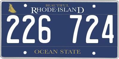 RI license plate 226724