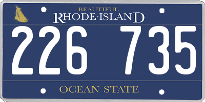 RI license plate 226735