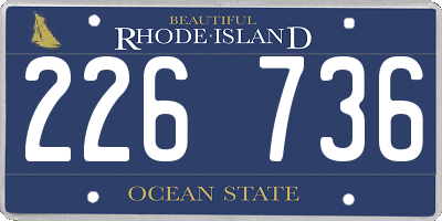 RI license plate 226736