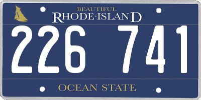 RI license plate 226741