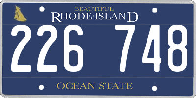 RI license plate 226748