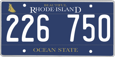 RI license plate 226750