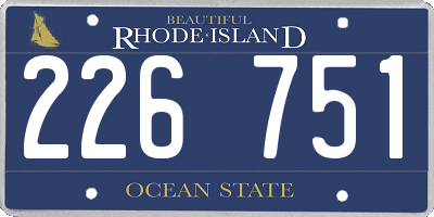 RI license plate 226751