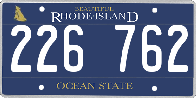 RI license plate 226762