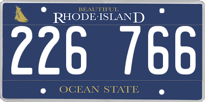 RI license plate 226766