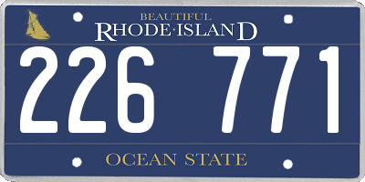 RI license plate 226771