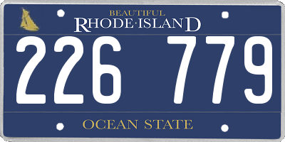 RI license plate 226779