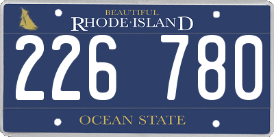 RI license plate 226780