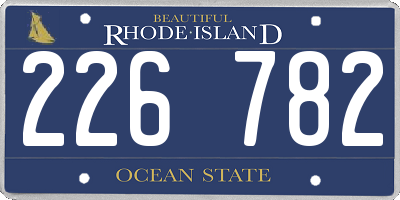 RI license plate 226782