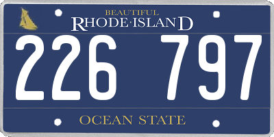 RI license plate 226797