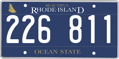 RI license plate 226811