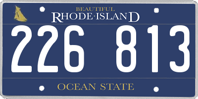 RI license plate 226813