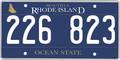 RI license plate 226823