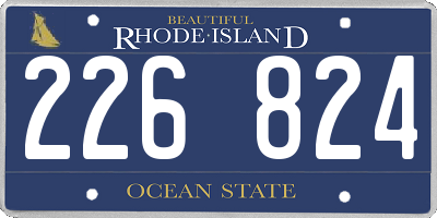 RI license plate 226824