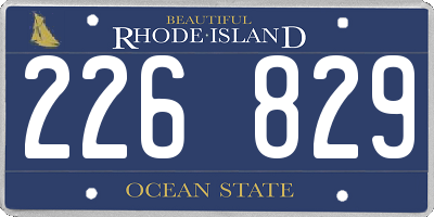 RI license plate 226829