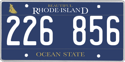 RI license plate 226856