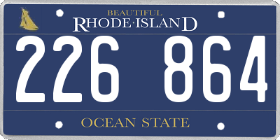 RI license plate 226864