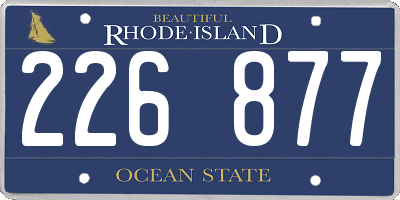 RI license plate 226877