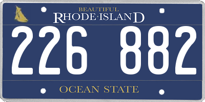 RI license plate 226882