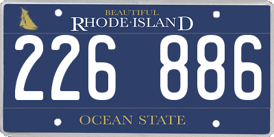 RI license plate 226886