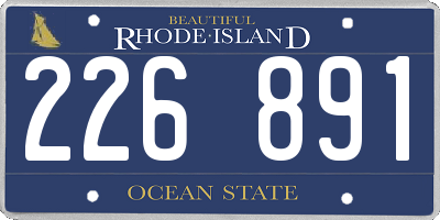 RI license plate 226891