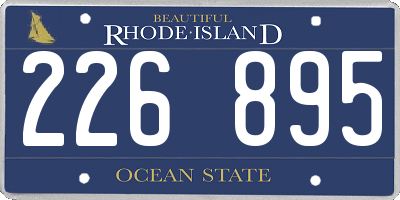 RI license plate 226895