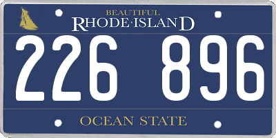 RI license plate 226896